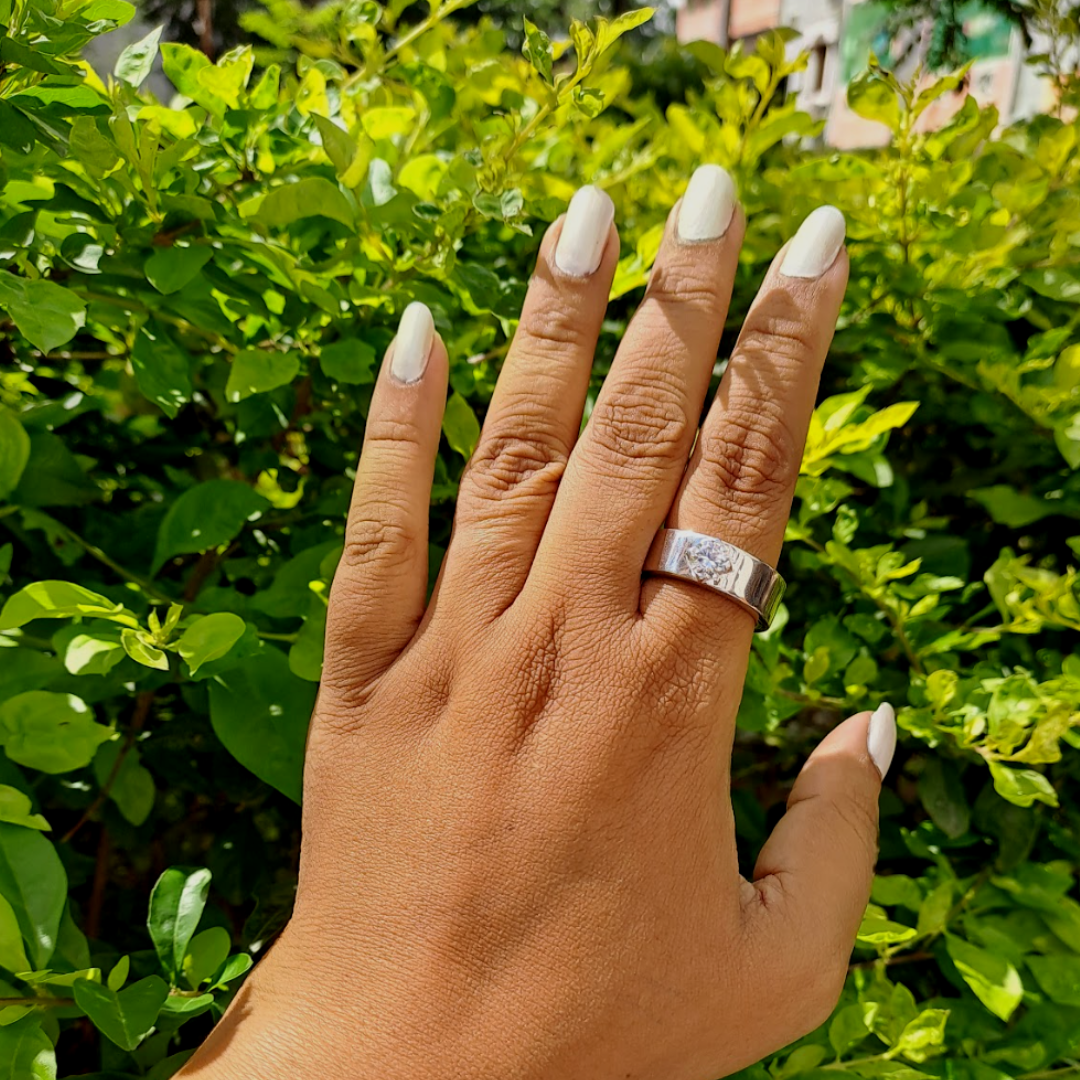 Men Moissanite Diamond Ring