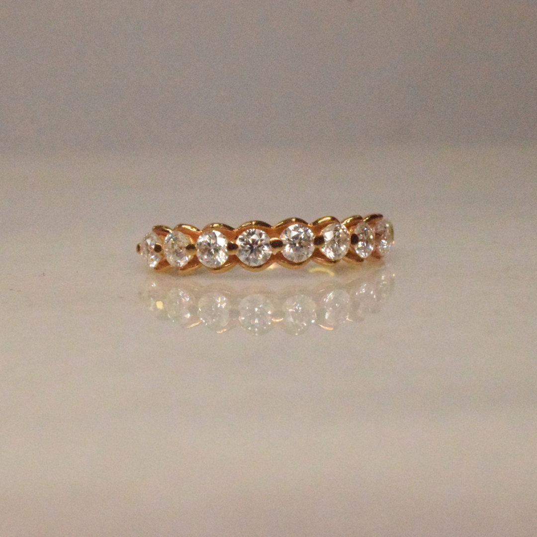 The Tulip Half Eternity Ring