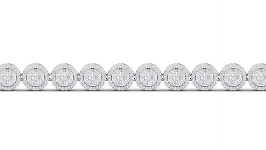 Moissanite bracelet in gold and sterling silver