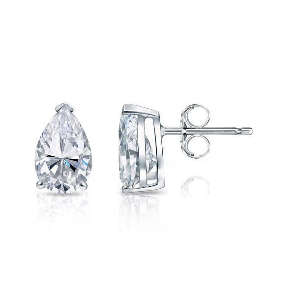 Pear Brilliant Cut Solitaire Earring (1 to 3 Ct Each)