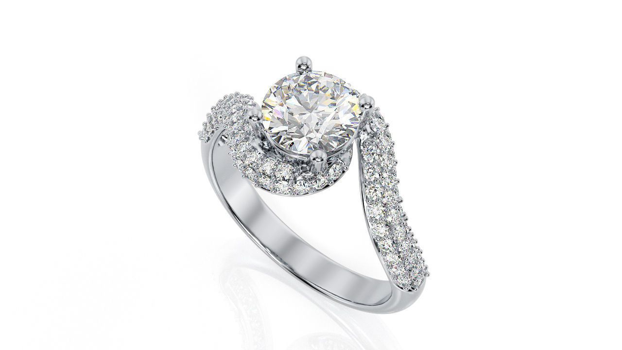 Sterling Silver and Moissanite Solitaire Rings