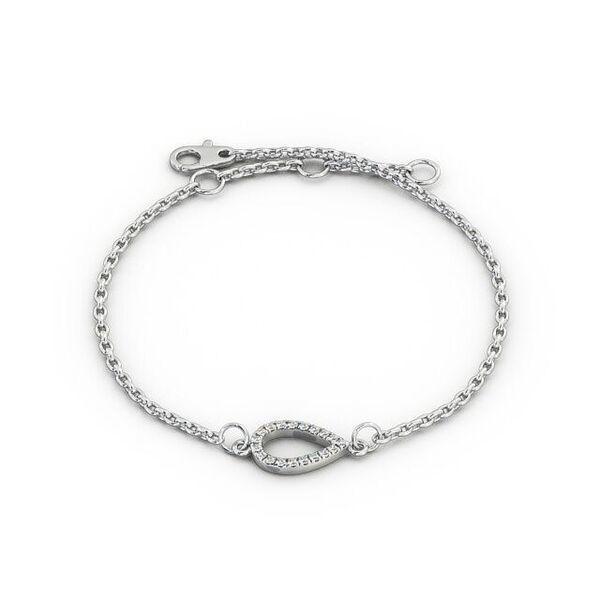 Pear Moissanite Diamond Bangle and Mangalsutra chain