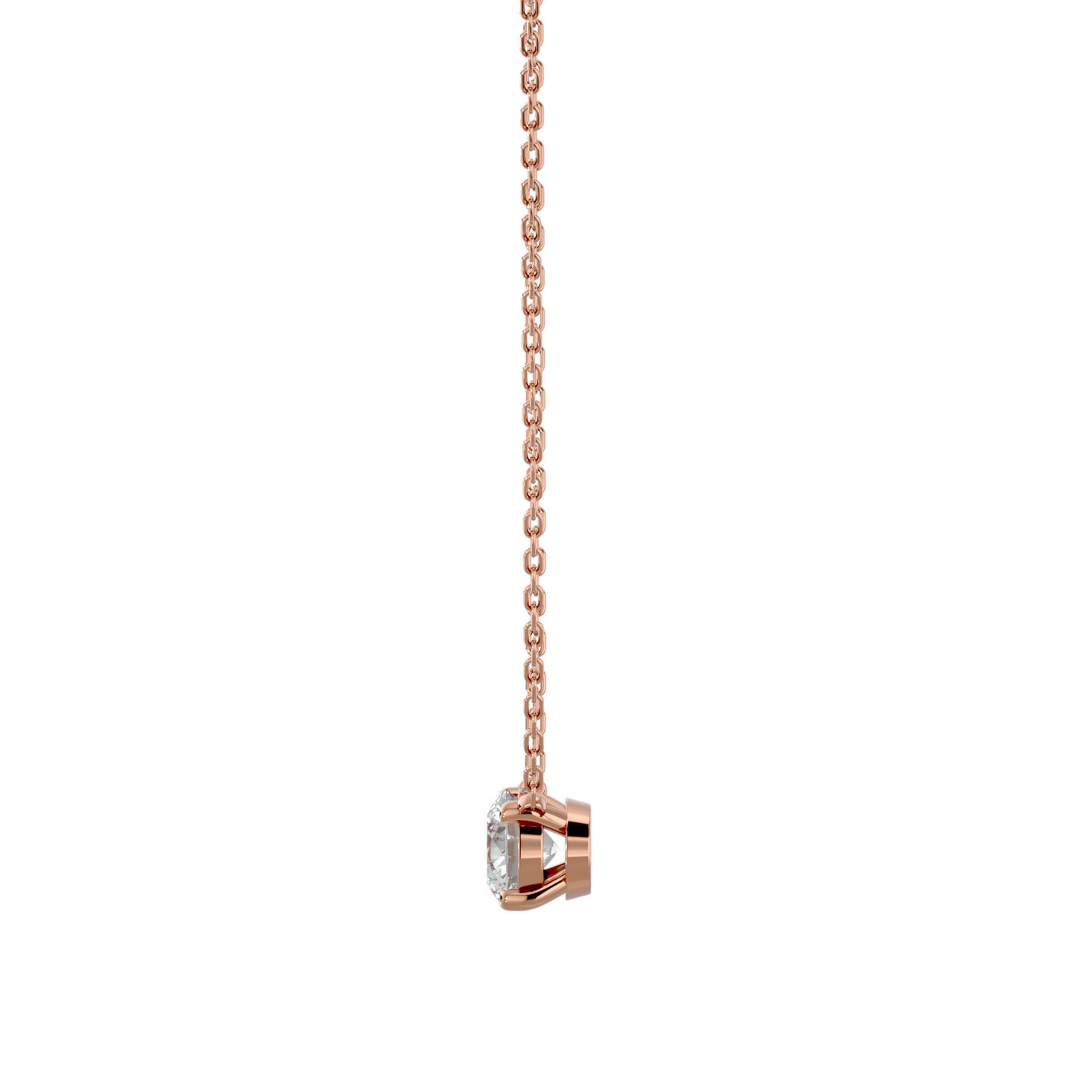 Dainty Solitaire Necklace - 1.03 Ct