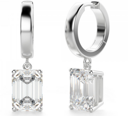 Emerald Drops Brilliant Cut Solitaire Earring 1 to 10 CT