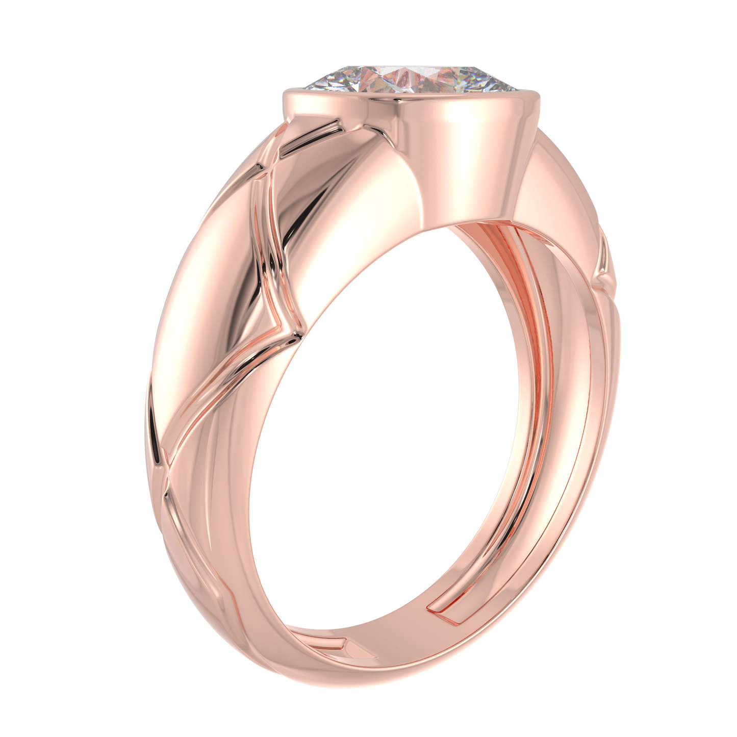 Cushion Cut Moissanite Diamond Ring in Gold