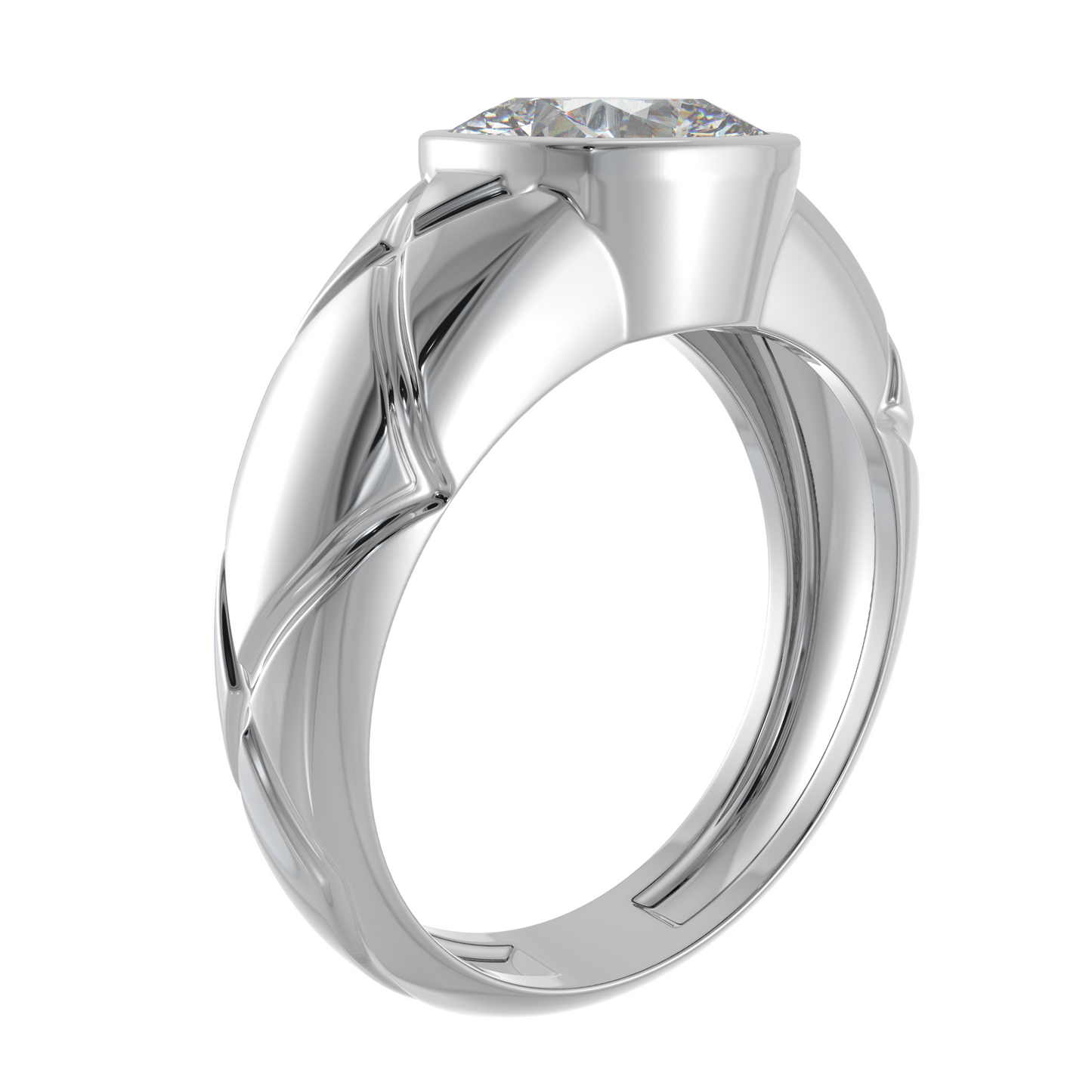 Cushion Cut Moissanite Diamond Ring in Gold