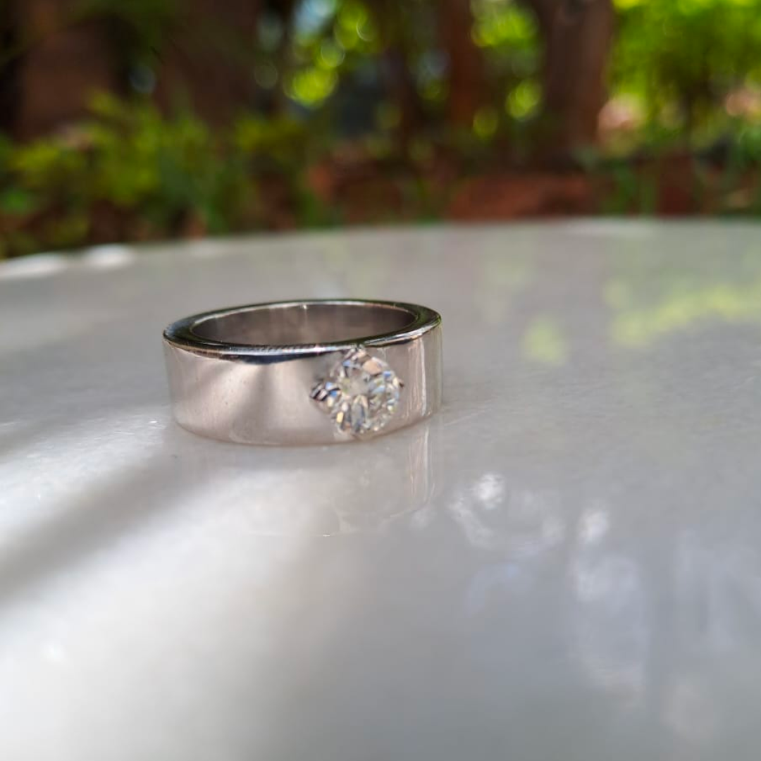 Men Moissanite Diamond Ring