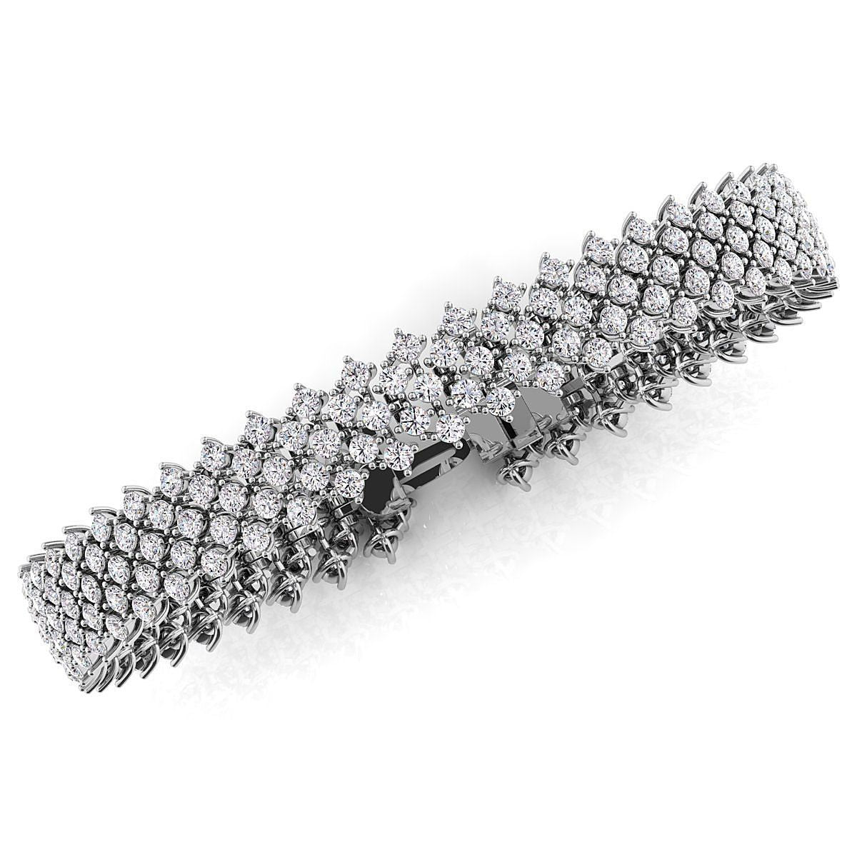 Moissanite bracelet in gold and sterling silver