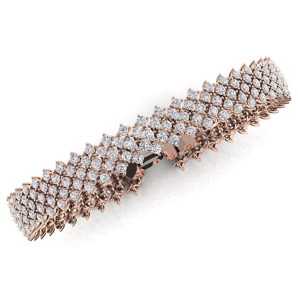 Moissanite bracelet in gold and sterling silver