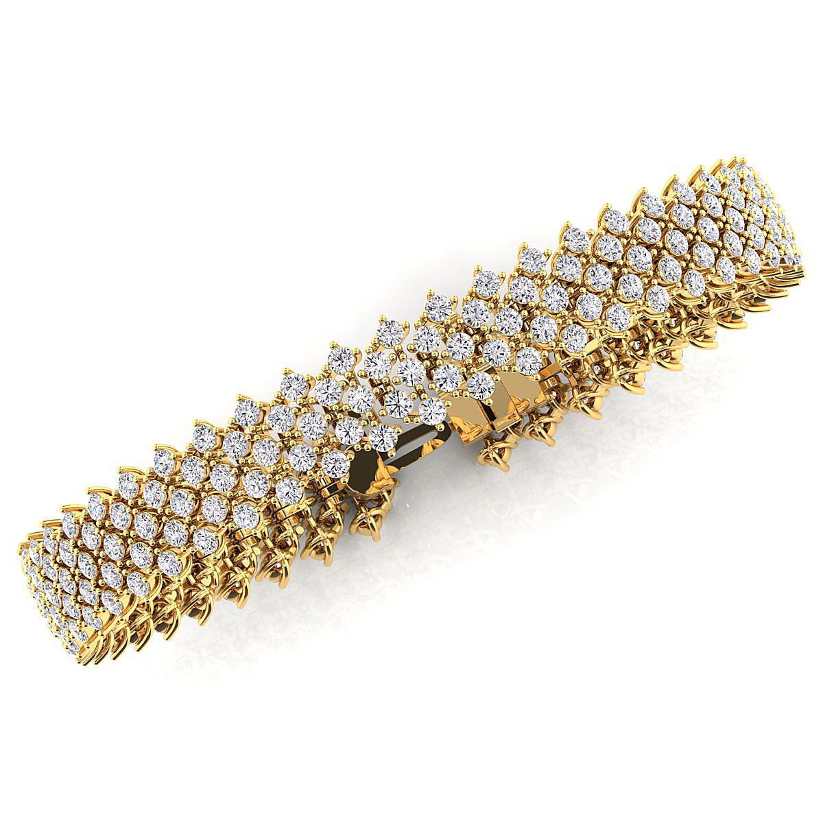 Moissanite bracelet in gold and sterling silver