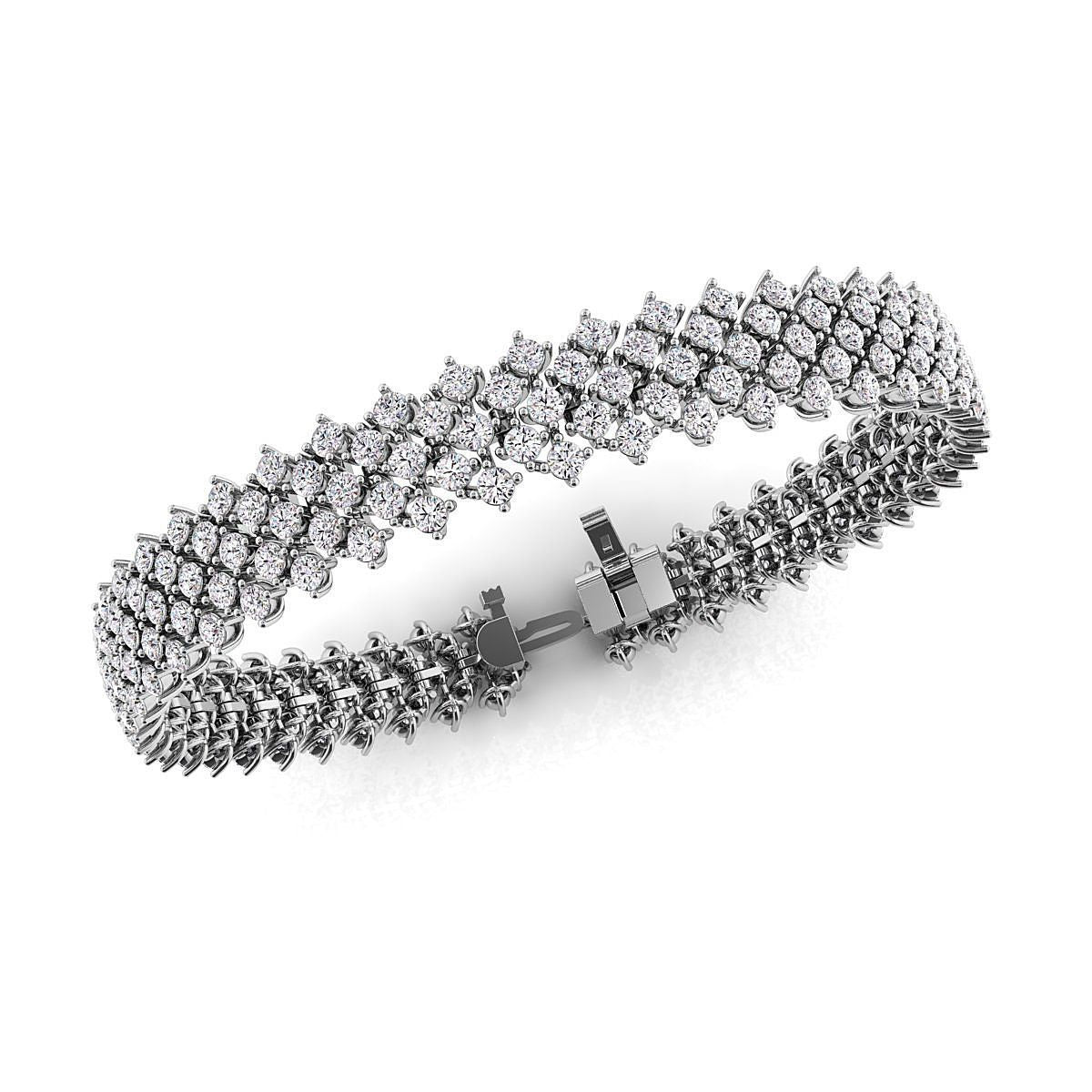 Moissanite bracelet in gold and sterling silver