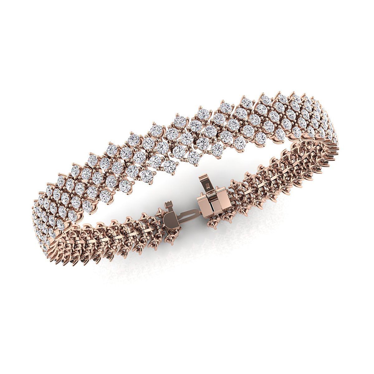 Moissanite bracelet in gold and sterling silver
