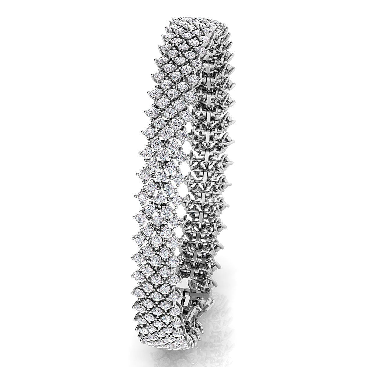 Moissanite bracelet in gold and sterling silver