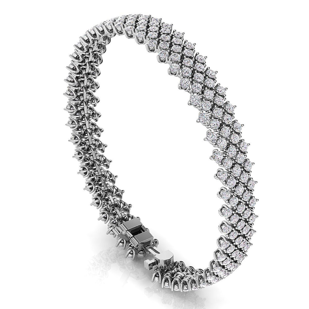 Moissanite bracelet in gold and sterling silver