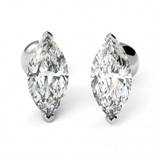 Marquise Brilliant Cut Solitaire Earring 1 to 10 CT