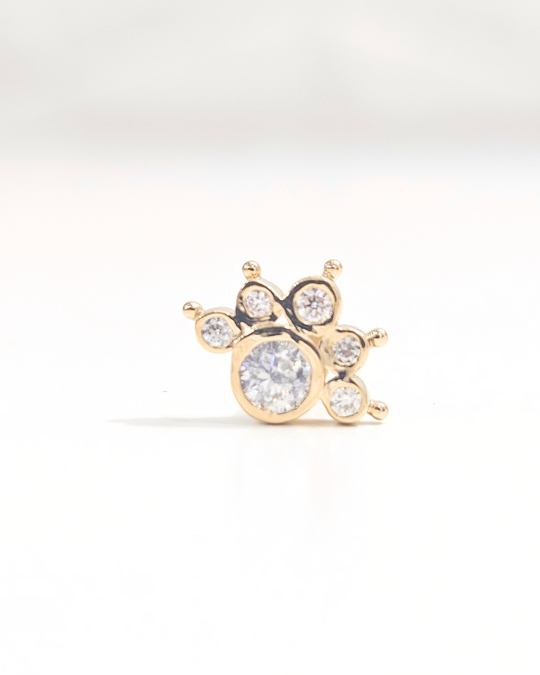 Moissanite Mookhuthi in 18KT Gold — A Nose Pin Worth Keeping