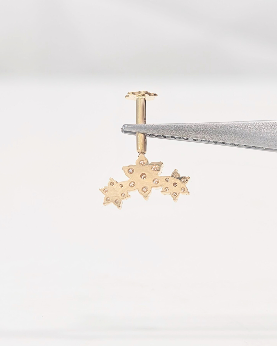 Trio Flower Bugadi Piercing Earring