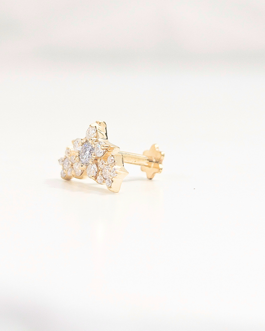 Three Star Helix Piercing Earring