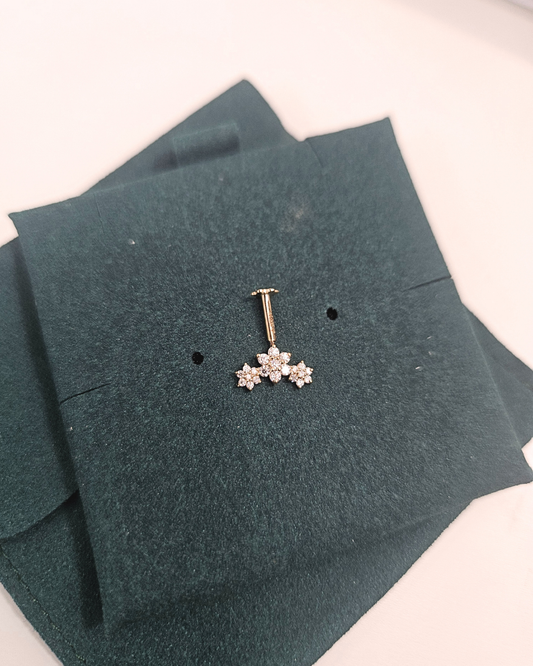 Trio Flower Bugadi Piercing Earring