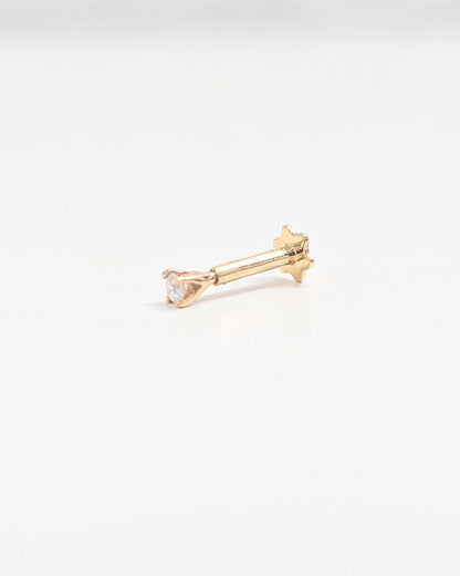 Tiny Round Stud Piercing Earrings and Nosepin