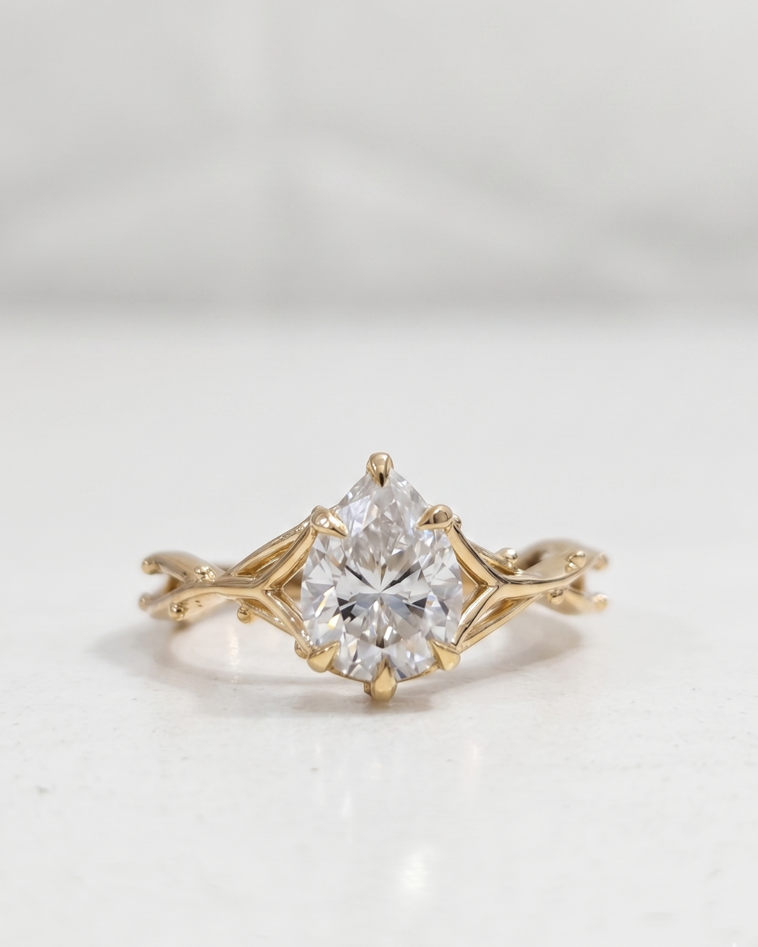 Vanara Pear Solitaire Ring 1.09 CT