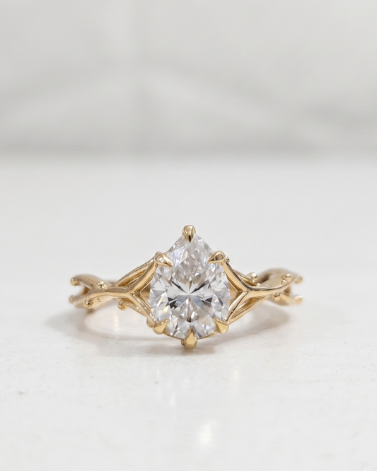 Vanara Pear Solitaire Ring 1.09 CT