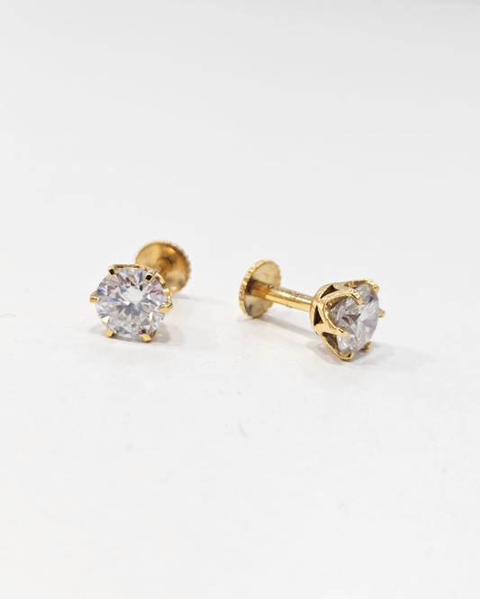 Malar Princess Crown Setting 1 CT in Moissanite and Lab Diamond by Vai Ra