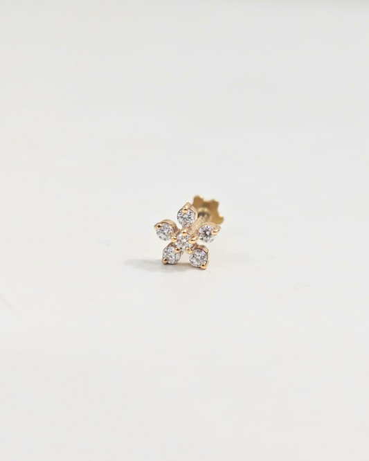 Sorrel Flower Studs in Gold by Vai Ra