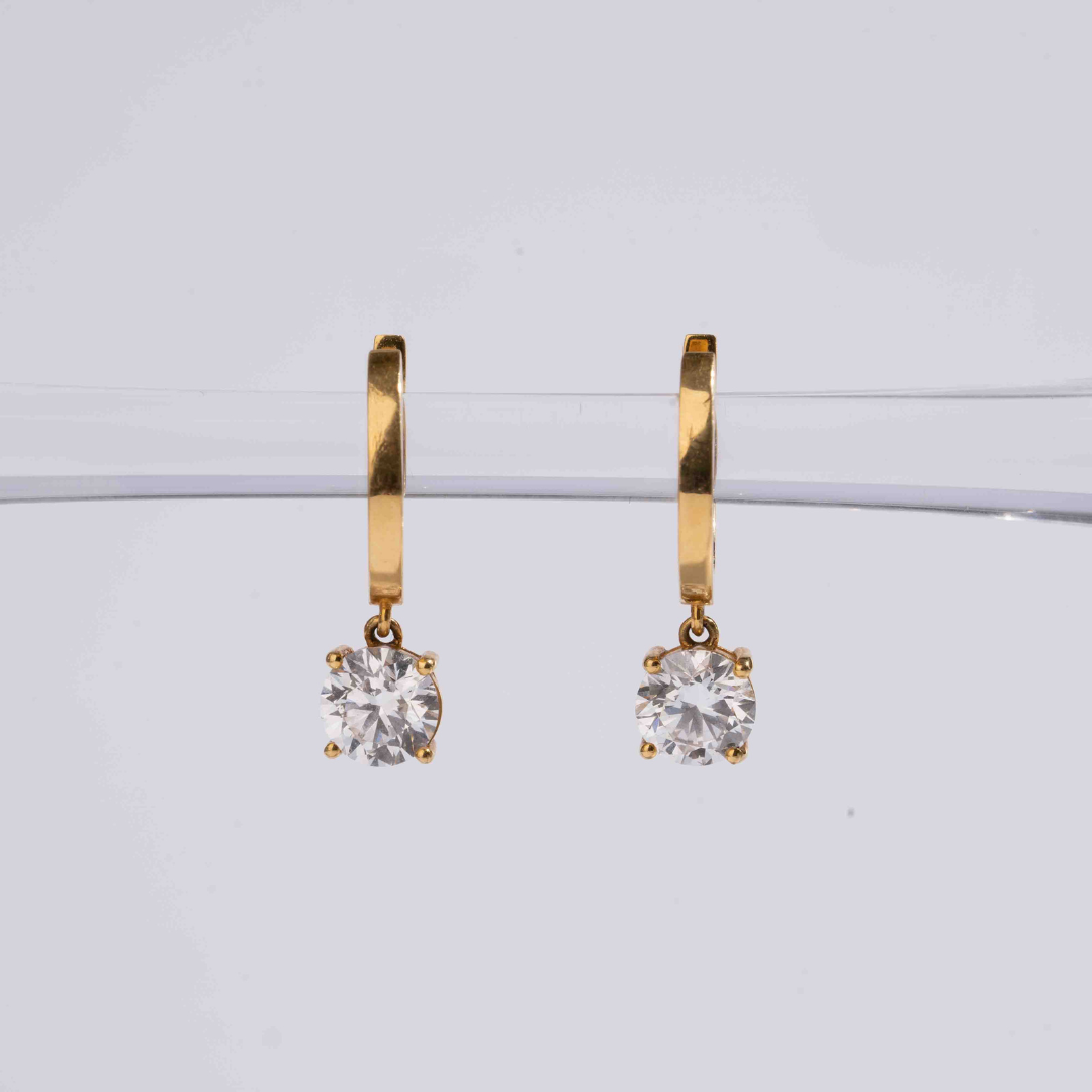 Lalita Earrings Moissanite Lab diamond by Vai Ra