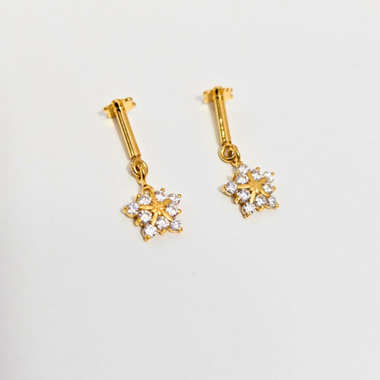 Snowflake Diamond and Moissanite Bugadi - Helix Piercing Earring by Vai Ra