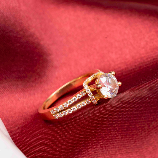 Livia 1.31 Carat Ring in Moissanite and Lab diamond by Vai Ra