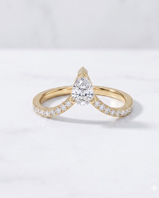 Valari Vanki Ring in 0.59 CT Lab Diamond or Moissanite by Vai Ra