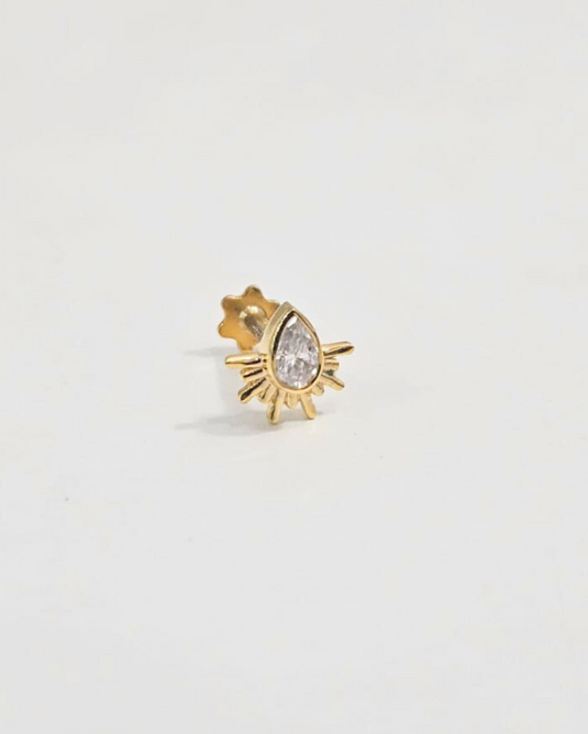 Pear Sun  glow studs  by Vai Ra