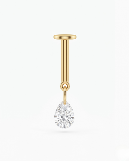 Floating Pear - Piercing Earring