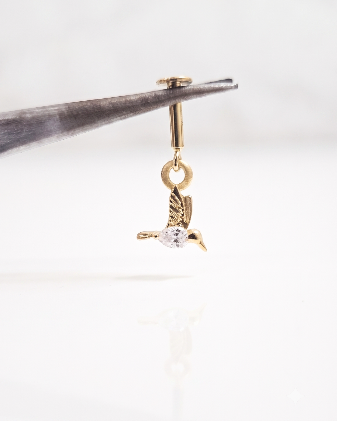 Humming Bird Moissanite Bugadi Piercing Earring