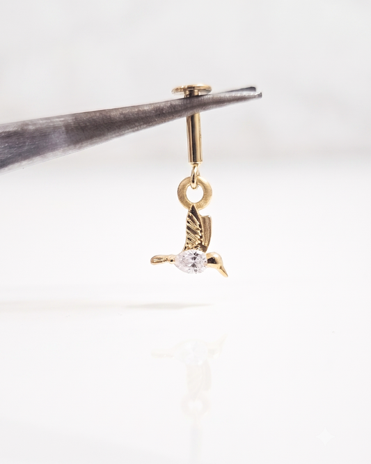 Humming Bird Moissanite Bugadi Piercing Earring