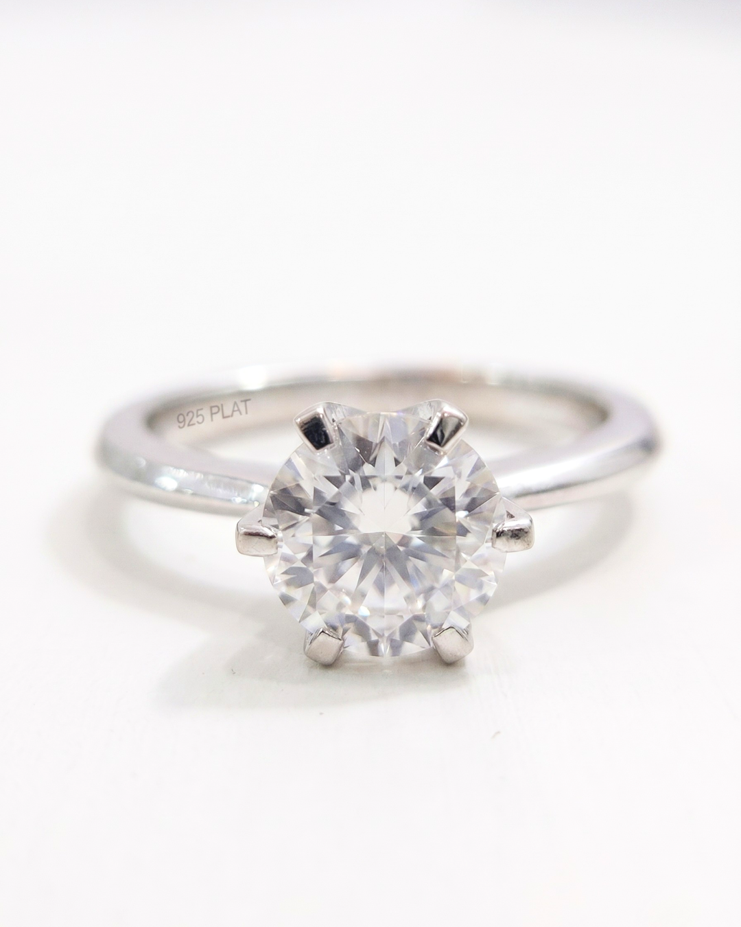 Selma Solitaire Ring in Lab Diamond or Moissanite by Vai Ra