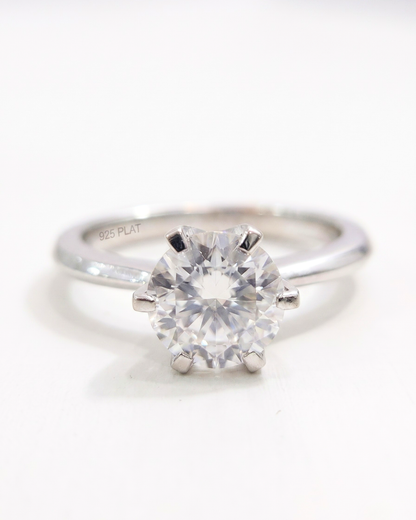 Selma Solitaire Ring in Lab Diamond or Moissanite by Vai Ra