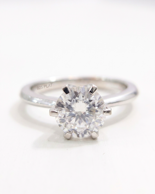 Selma Solitaire Ring in Lab Diamond or Moissanite by Vai Ra