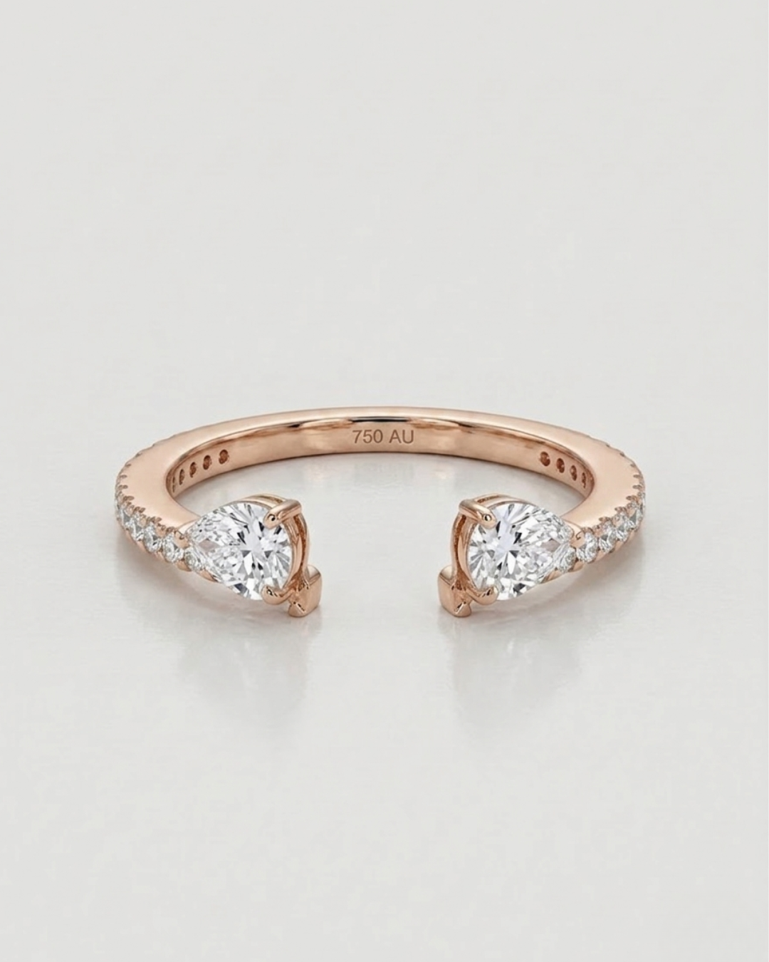 Vero Engagment Band 0.96 CT in Moissanite and Lab Diamond by Vai Ra