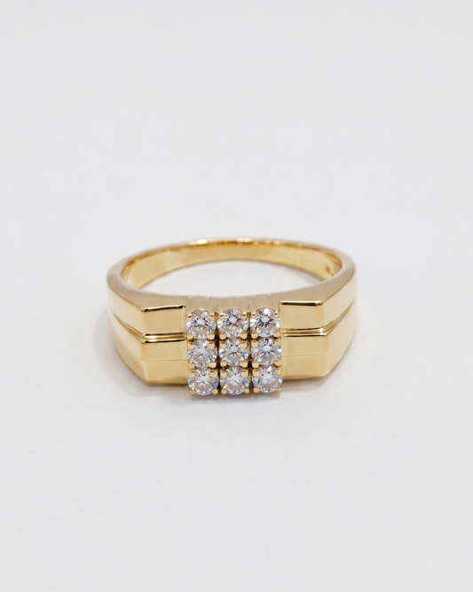 Vertex Men's Band in Diamond and Moissanite by Vai Ra
