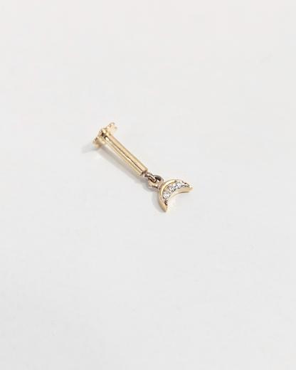 Moon Tragus/Bugadi Piercing Earrings