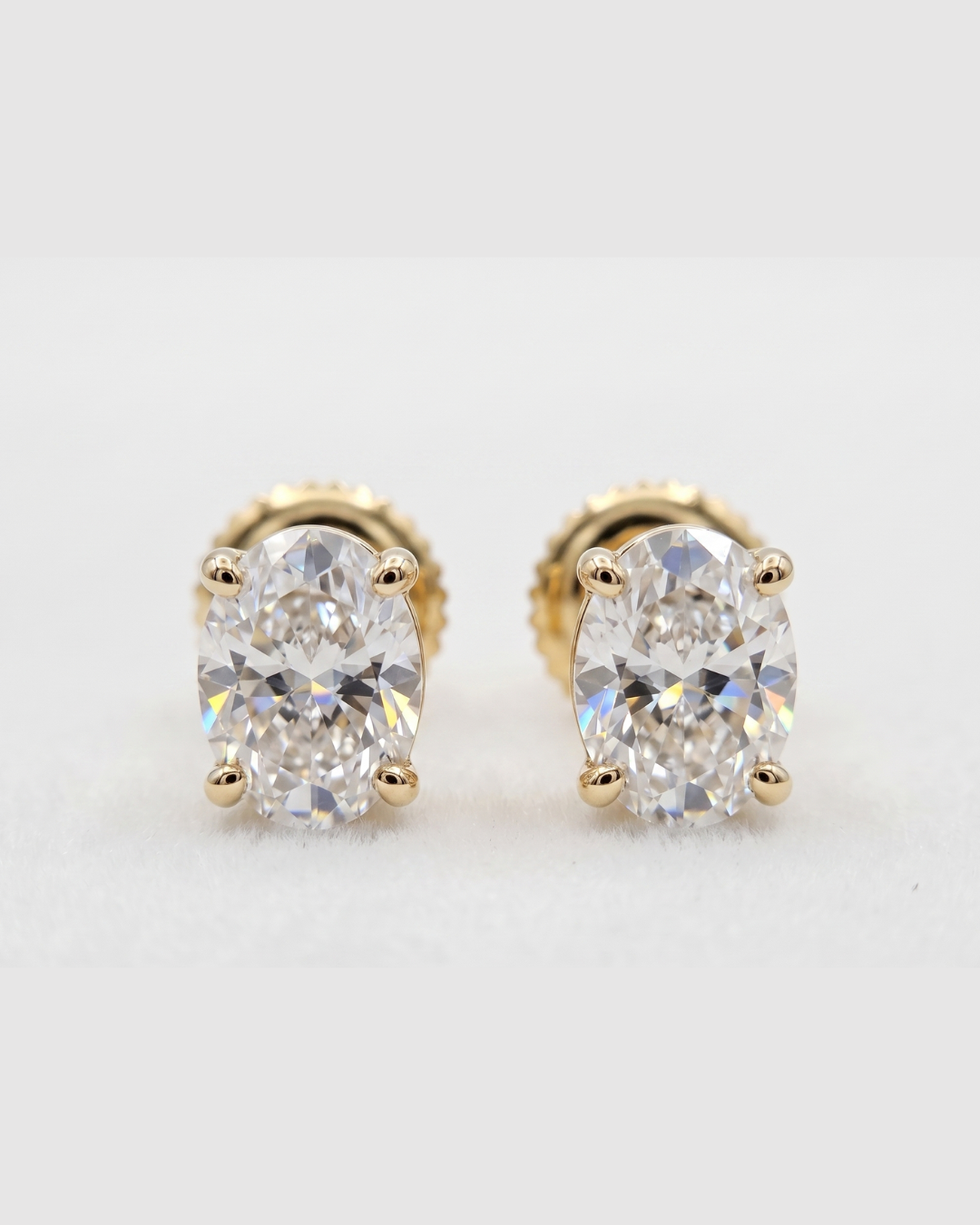 Taarika Oval Earrings in choice of Moissanite or Lab Diamond by Vai Ra