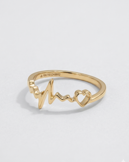 Heart Beat Ring in Gold by Vai Ra