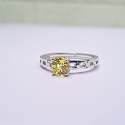 Kapila Yellow Sapphire Solitaire Ring by Vai Ra