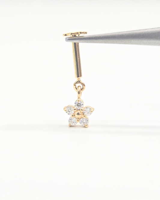 Ayana Flower Bugadi in Moissanite and Gold by Vai Ra