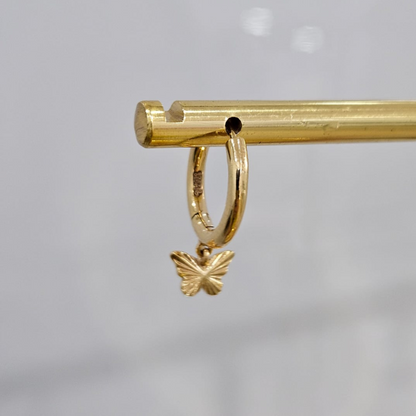 Taruni Butterfly hoops in Gold by Vai Ra