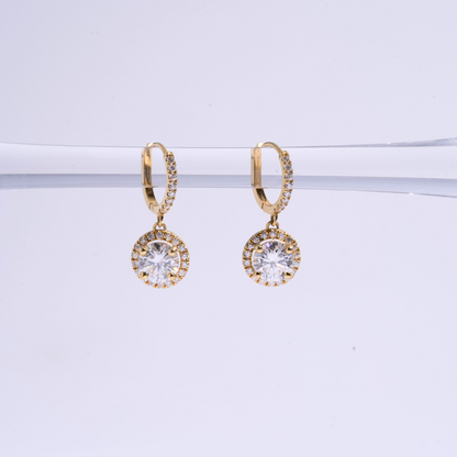 Saanvi Huggies in Moissanite and Gold by Vai Ra