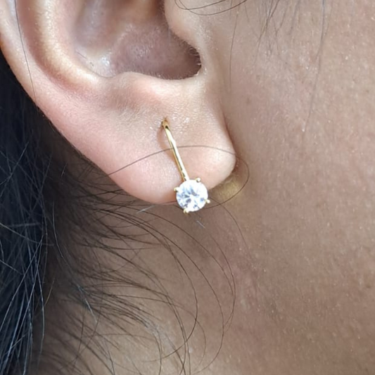 Round Drops Brilliant Cut Solitaire Earring 1 to 10 CT