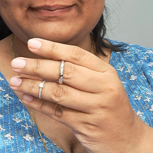 Moyo Couple Ring in Moisannite and Lab diamond by Vai Ra